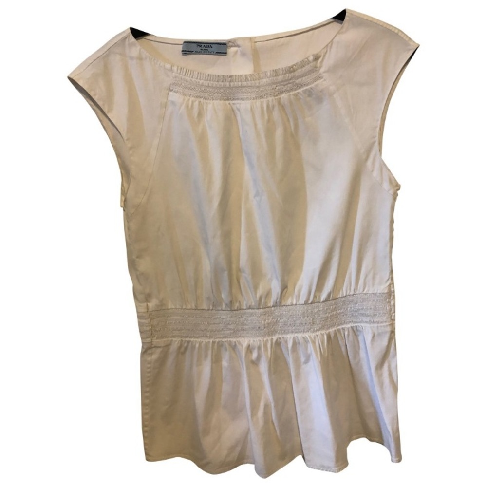 PRADA White Cotton Top VINTAGE